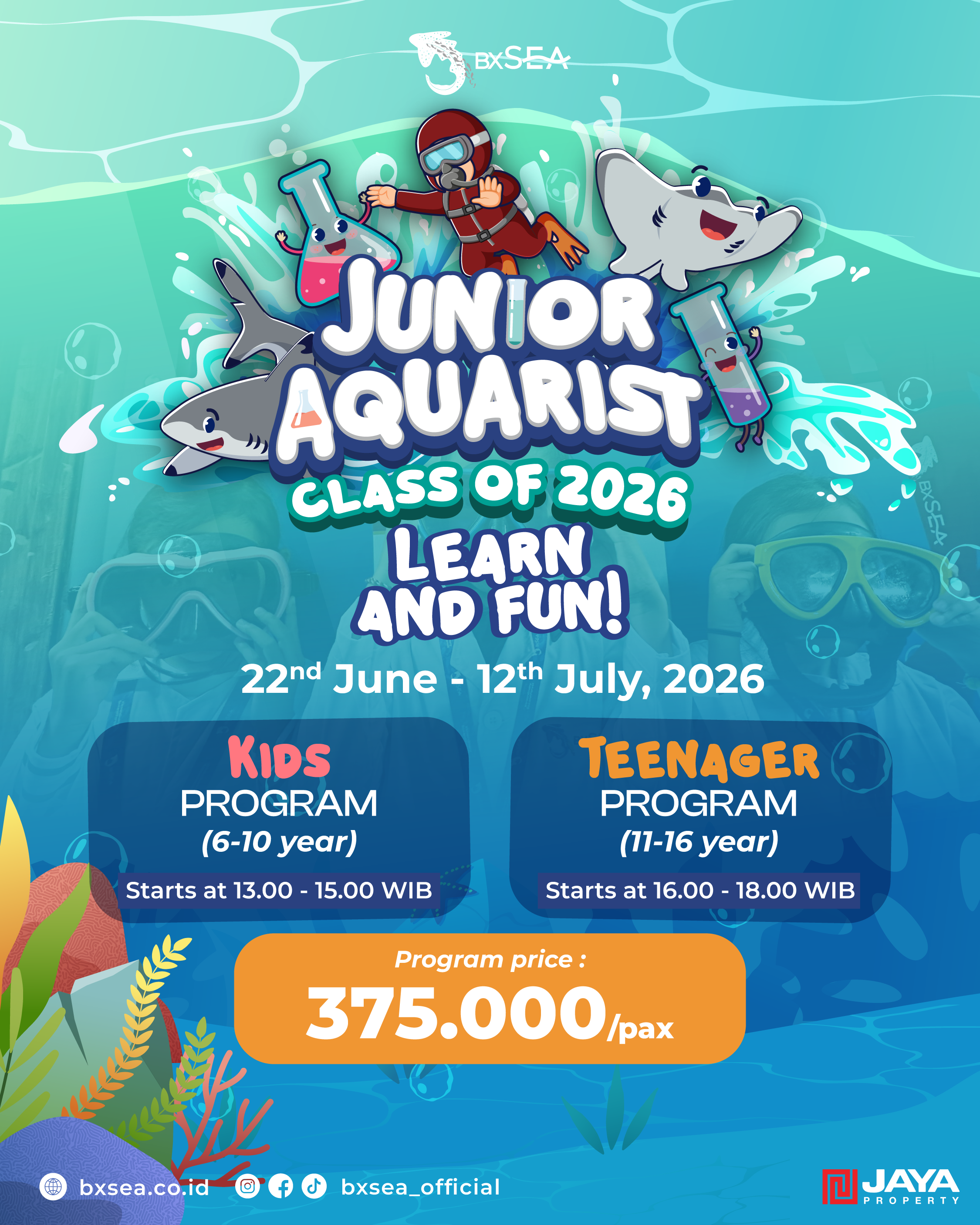 SCHOOL HOLIDAY PROGRAM – Junior Aquarist: Class of 2026