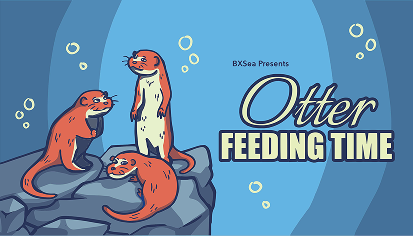 OTTER  FEEDING TIME