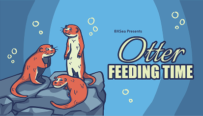 Otter  Feeding Time